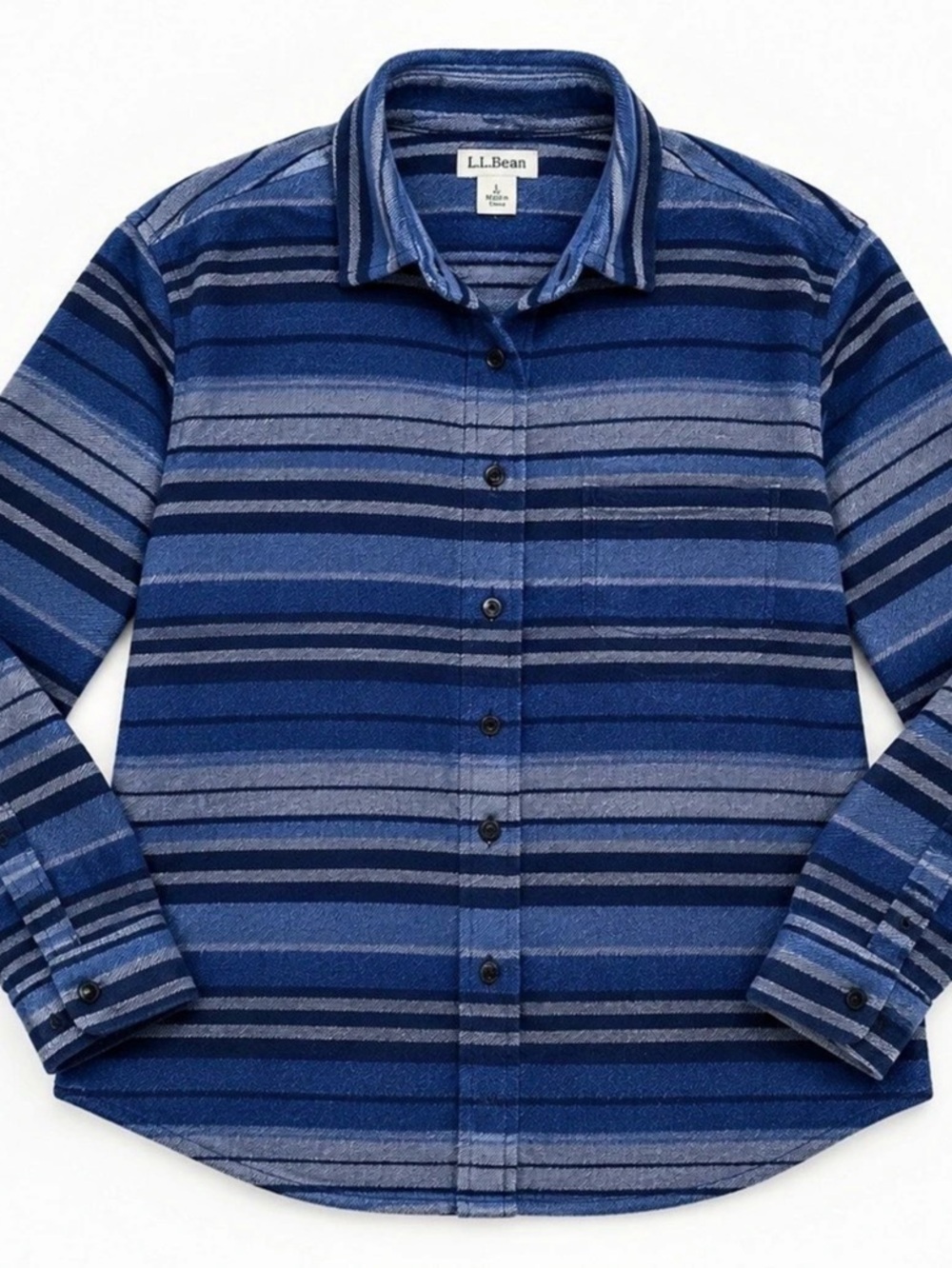 L. L. Bean Men's Striped Button Down Size Large Like New